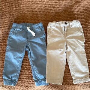 Cat & Jack Blue and Beige Kids Pants Set